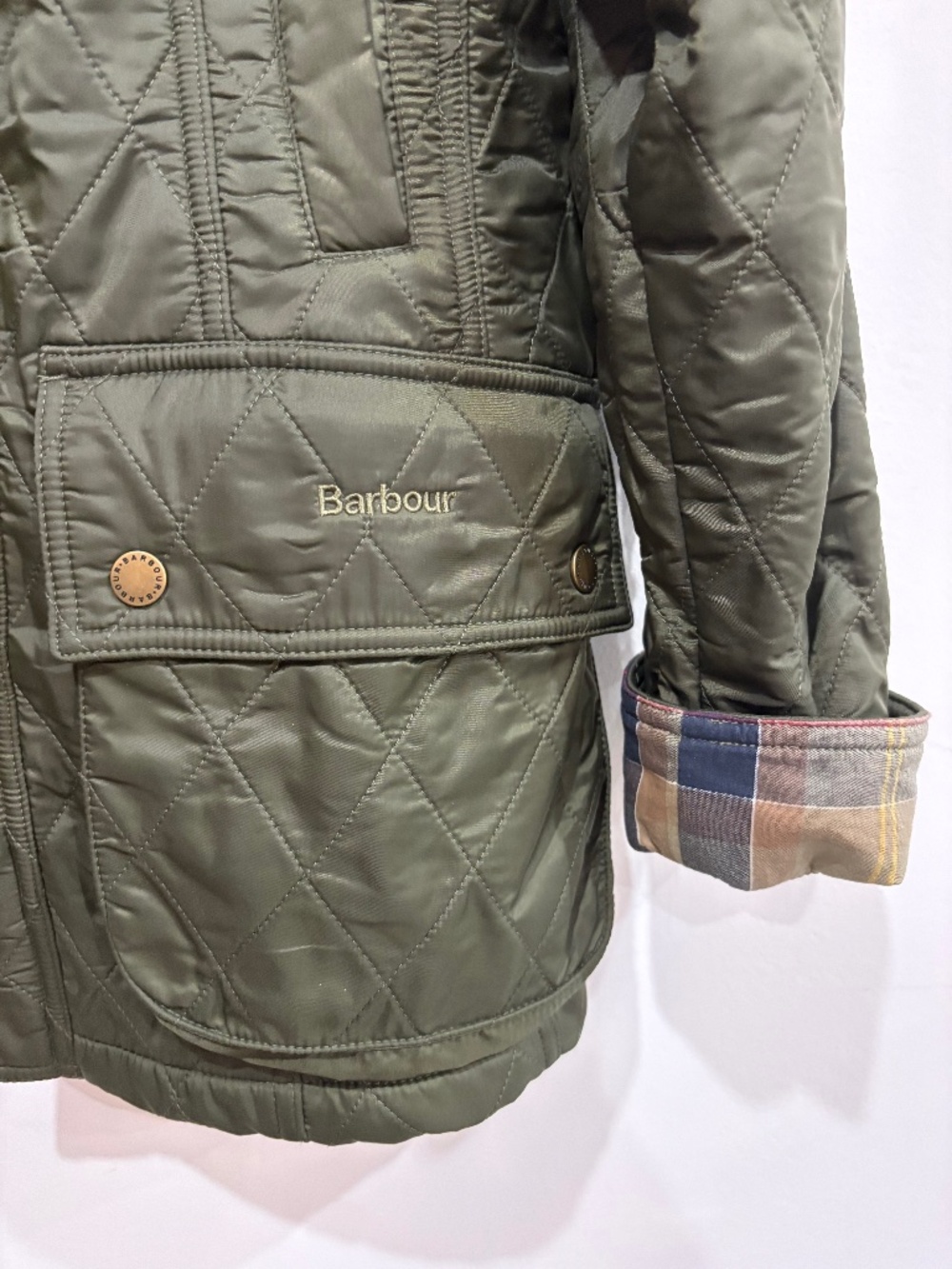 Women's Barbour Green Beadnell Polarquilt Jacket size 6